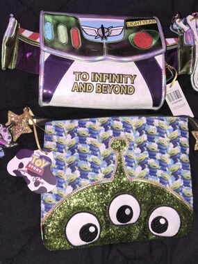 Irregular Choice Toy Story Crossbody & Alien Pouch - Purple, Green, Silver